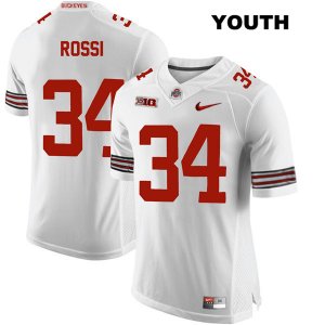 Youth NCAA Ohio State Buckeyes Mitch Rossi #34 College Stitched Authentic Nike White Football Jersey HR20D04CS